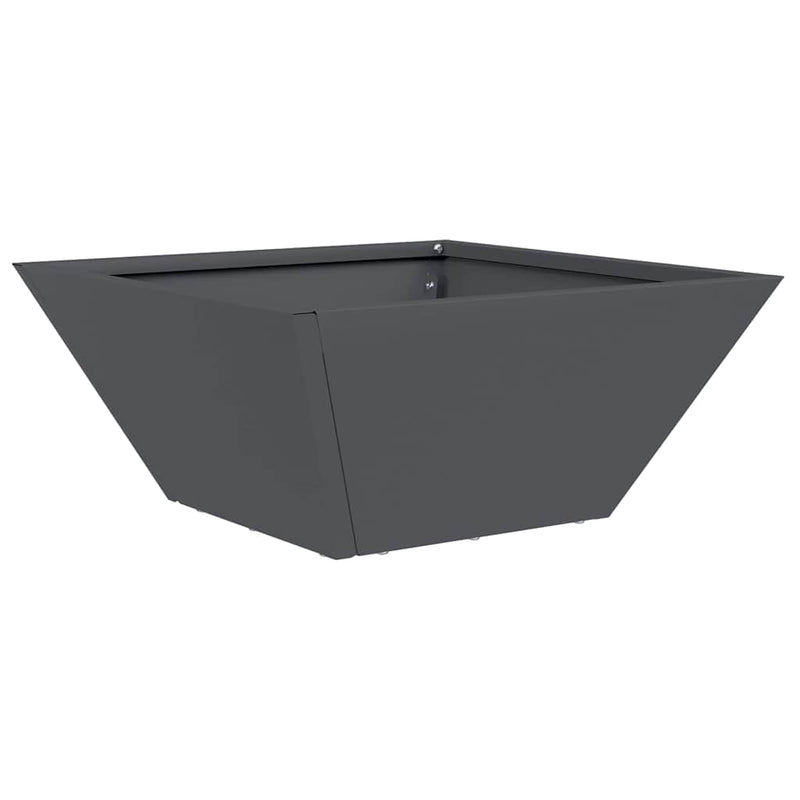 Afbeelding laden in galerijviewer, Vidaxl tuin bloempot antraciet 35 x 35 x 15 cm koudgewalst staal
