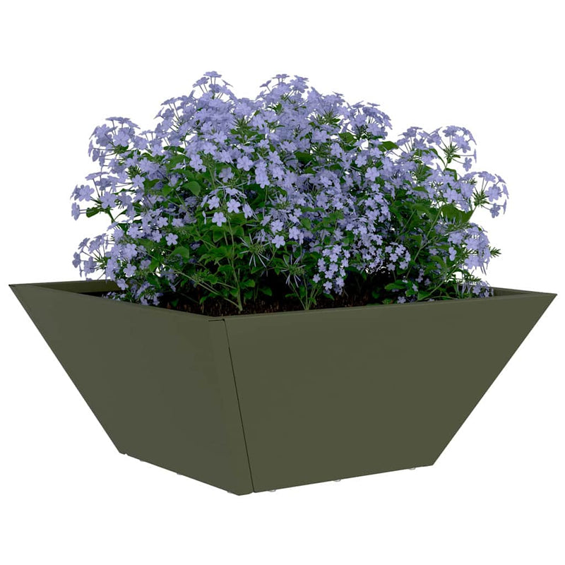 Afbeelding laden in galerijviewer, Vidaxl tuin bloempot 5 pcs olijf groen 35 x 35 x 15 cm