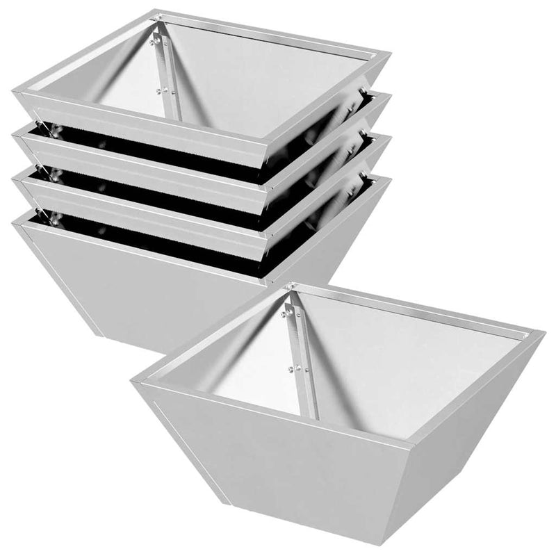 Chargez l'image dans la visionneuse de la galerie, Vidaxl tuin bloempot 5 pcs zilver 35 x 35 x 15 cm roestvrij staal