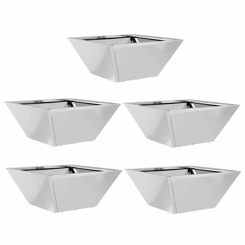 ギャラリービューアに画像をロードする, Vidaxl tuin bloempot 5 pcs zilver 35 x 35 x 15 cm gegalvaniseerd staal