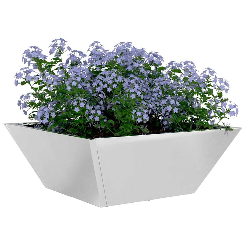 Chargez l'image dans la visionneuse de la galerie, Vidaxl tuin bloempot 5 pcs zilver 40 x 40 x 15 cm roestvrij staal