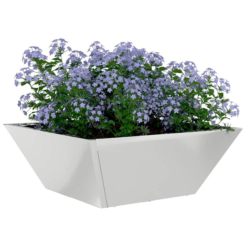ギャラリービューアに画像をロードする, Vidaxl tuin bloempot 5 pcs zilver 40 x 40 x 15 cm gegalvaniseerd staal