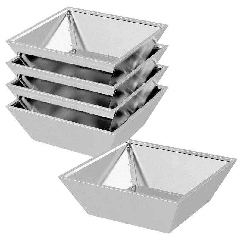 Afbeelding laden in galerijviewer, Vidaxl tuin bloempot 5 pcs zilver 50 x 50 x 15 cm roestvrij staal