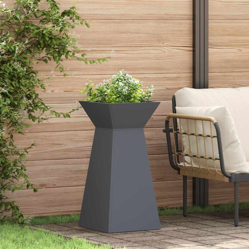 Afbeelding laden in galerijviewer, Vidaxl pilaar plantenbak 2 pcs antraciet 35 x 35 x 73 cm