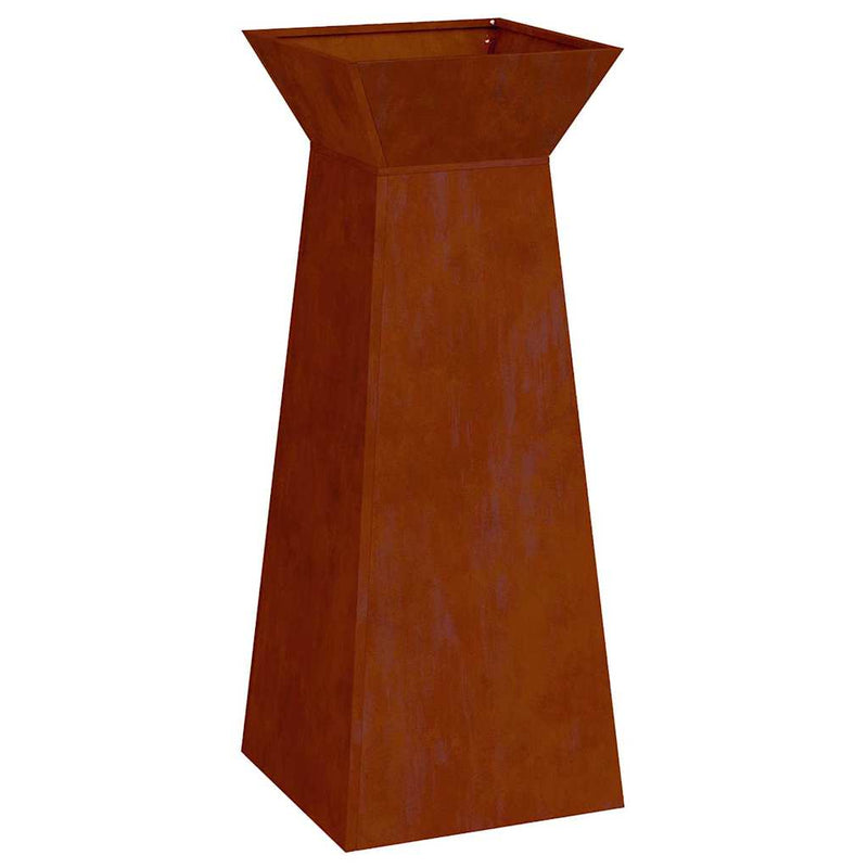 Afbeelding laden in galerijviewer, Vidaxl pilaar plantenbak zilver 40 x 40 x 100 cm