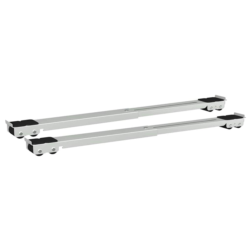 Afbeelding laden in galerijviewer, Vidaxl wasmachinebasis 2 pcs zilver 72 x 5 x 4,5 cm roestvrij staal