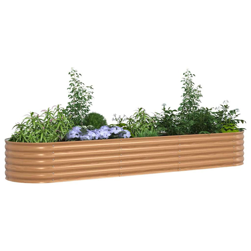 Afbeelding laden in galerijviewer, Vidaxl verhoogd bed bruin 320 x 80 x 44 cm staal