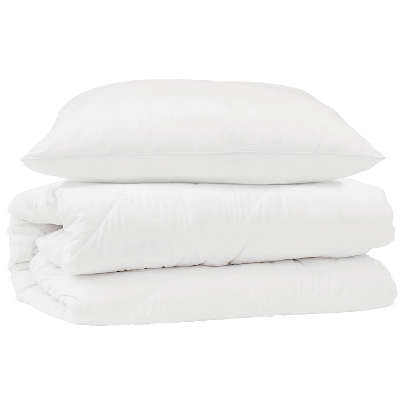 Chargez l'image dans la visionneuse de la galerie, Vidaxl dekbed set met kussen 2 pcs wit microfibre