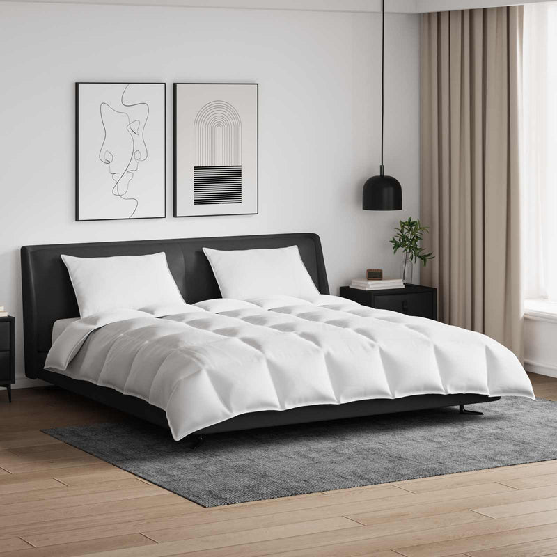 Chargez l'image dans la visionneuse de la galerie, Vidaxl dekbed set met kussen 3 pcs wit donsveertjes