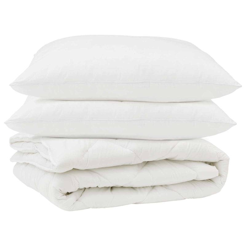 ギャラリービューアに画像をロードする, Vidaxl dekbed met kussen 3 pcs wit microfibre