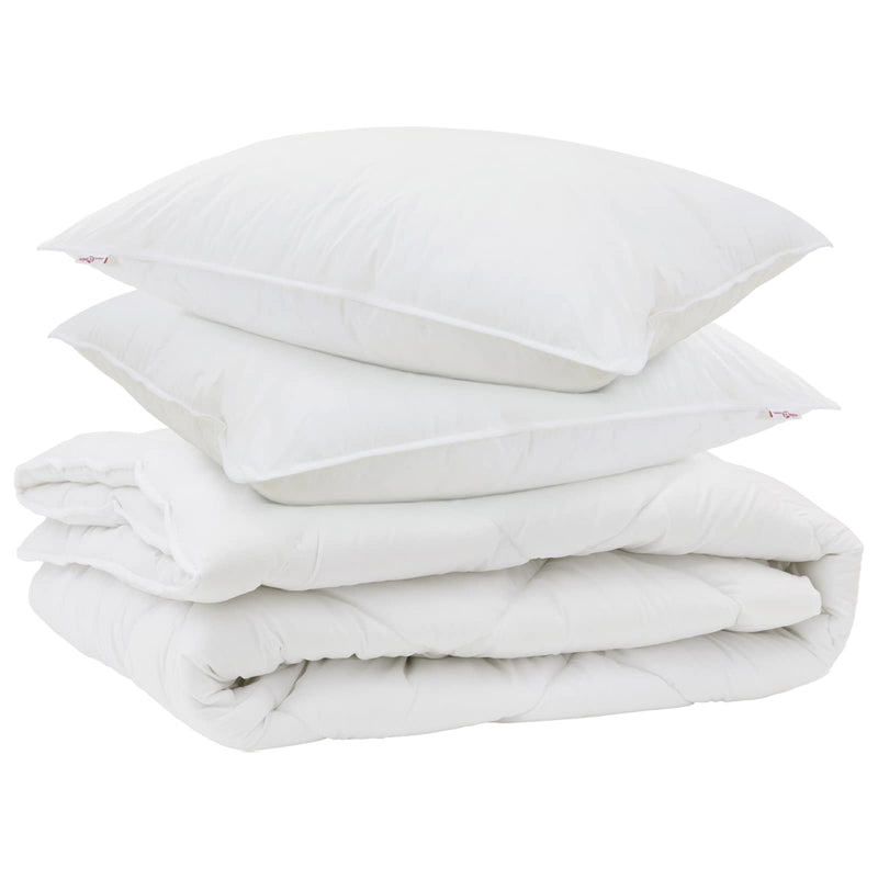 ギャラリービューアに画像をロードする, Vidaxl all-season dekbed met kussen 3 pcs wit microvezel