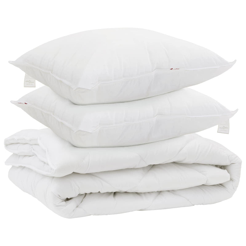 ギャラリービューアに画像をロードする, Vidaxl all-season dekbed met kussen 3 pcs wit microvezel