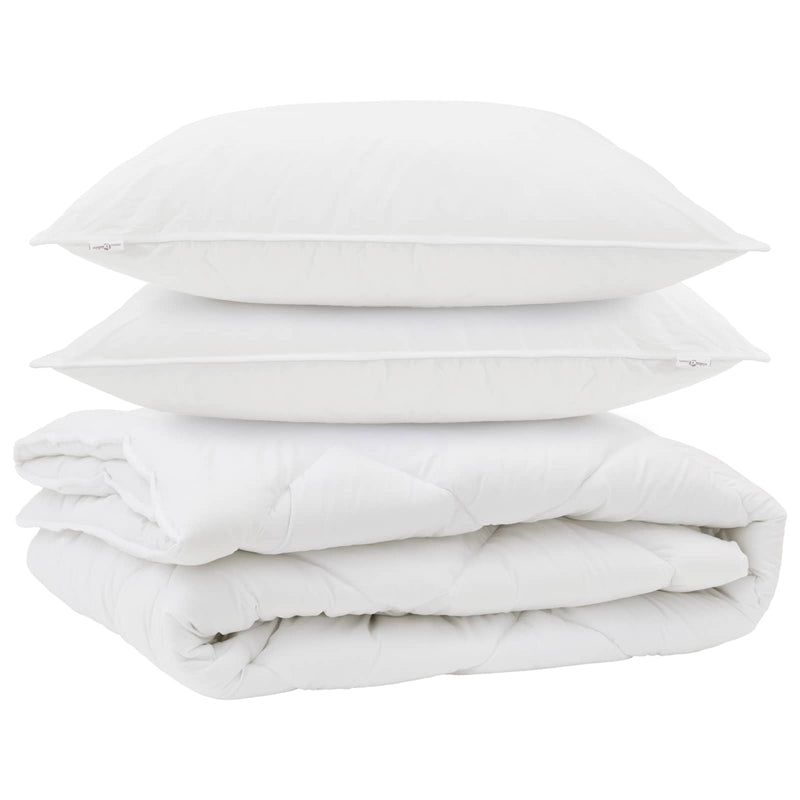 ギャラリービューアに画像をロードする, Vidaxl all-season dekbed met kussen 3 pcs wit microvezel