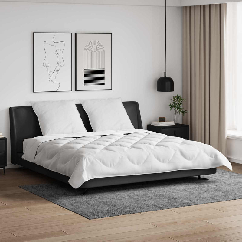 Chargez l'image dans la visionneuse de la galerie, Vidaxl dekbed met kussens met kussen 3 pcs wit microvezel
