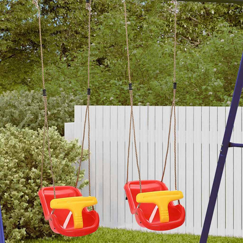 Chargez l'image dans la visionneuse de la galerie, Vidaxl babyschommel 2 pcs rood 36 x 43 x 42 cm kunststof