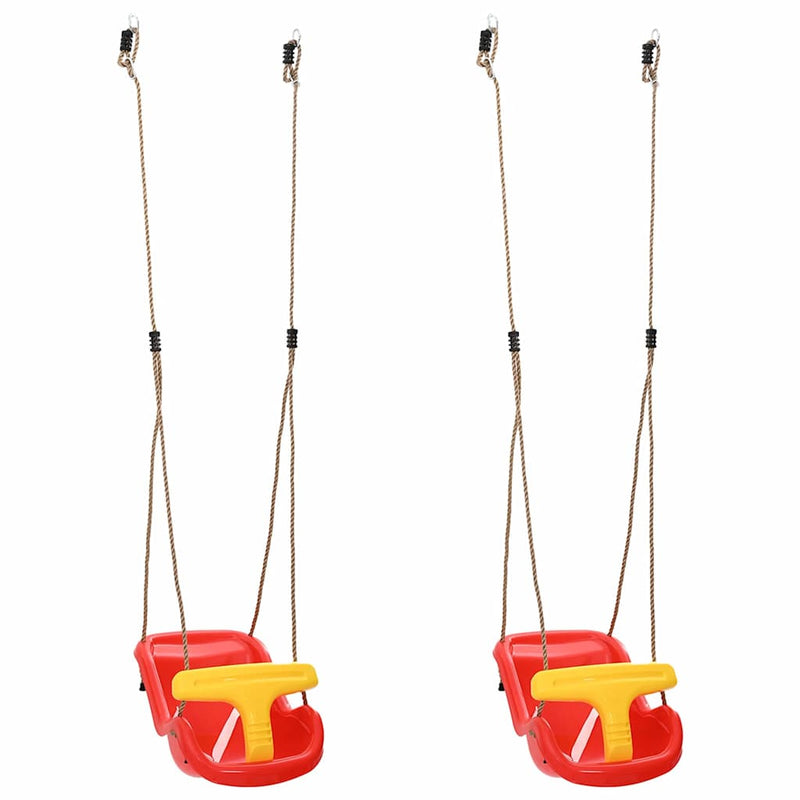 Chargez l'image dans la visionneuse de la galerie, Vidaxl babyschommel 2 pcs rood 36 x 43 x 42 cm kunststof