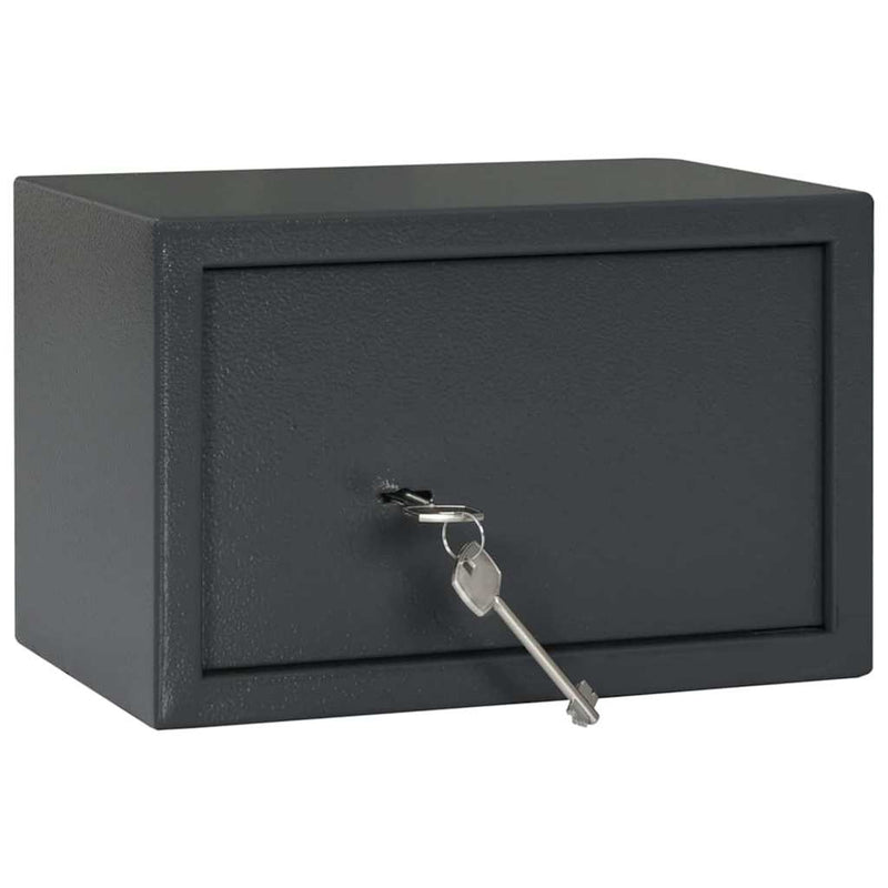 Afbeelding laden in galerijviewer, Vidaxl kluisdoos met slot donkergrijs 31 x 20 x 20 cm staal