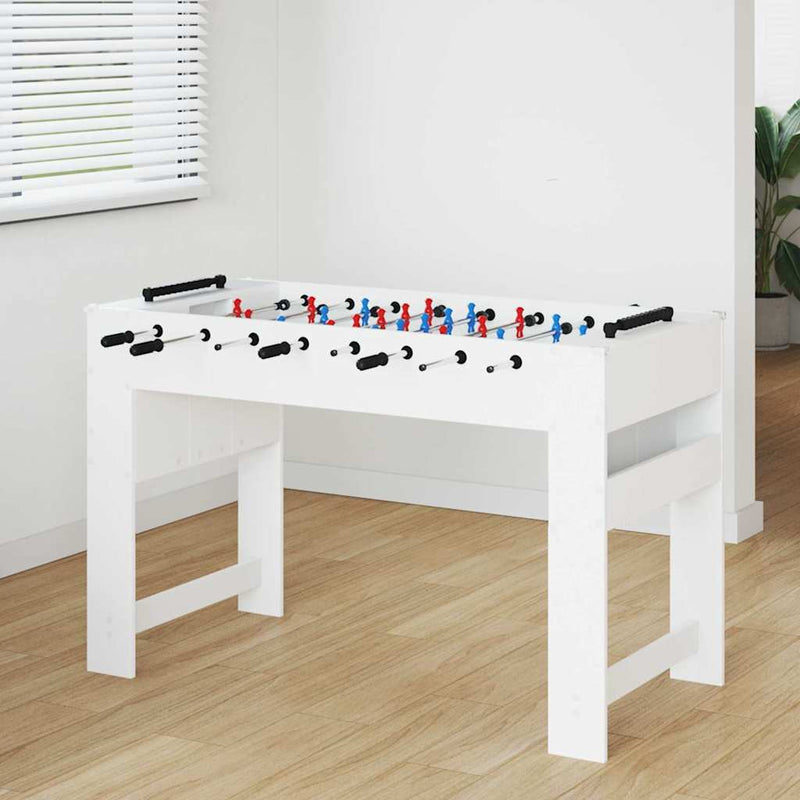 ギャラリービューアに画像をロードする, Vidaxl voetbaltafel wit 125 x 60,5 x 80 cm bewerkt hout