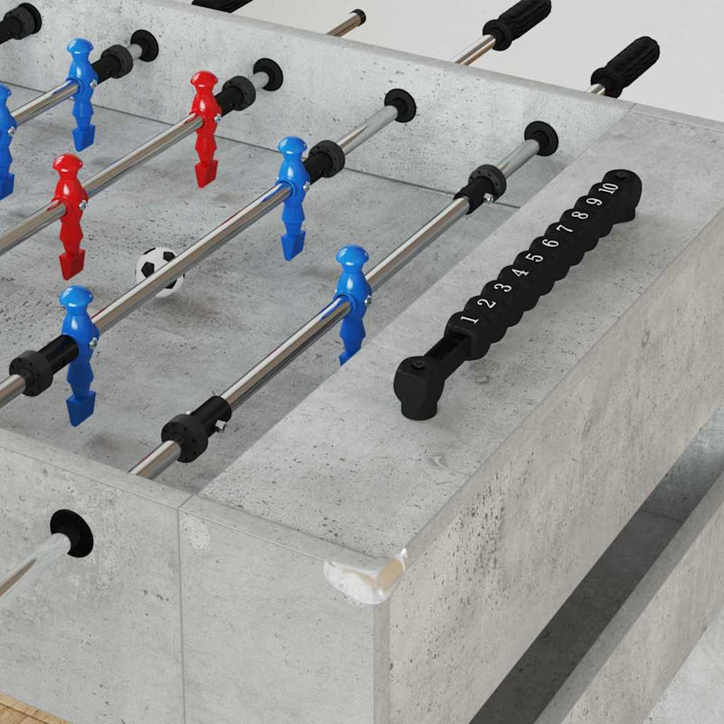 ギャラリービューアに画像をロードする, Vidaxl voetbaltafel beton grijs 125 x 60,5 x 80 cm bewerkt hout