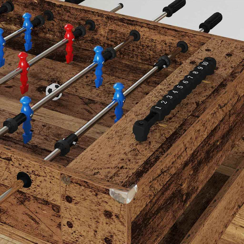 Afbeelding laden in galerijviewer, Vidaxl voetbaltafel oudhout 125 x 60,5 x 80 cm bewerkt hout