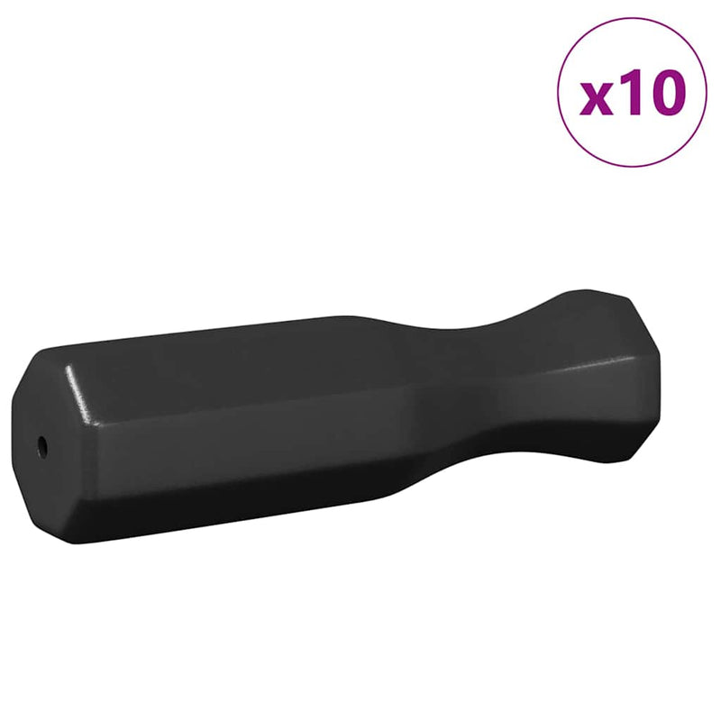 Afbeelding laden in galerijviewer, Vidaxl voetbal tafel handvatten 10 pcs zwart 3,1 x 3,1 x 17,8 cm