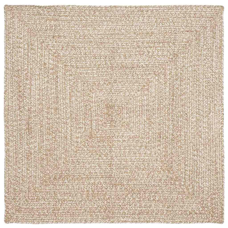 Chargez l'image dans la visionneuse de la galerie, Vidaxl vloerkleden vierkant natuurlijk en wit 120 x 120 cm jute
