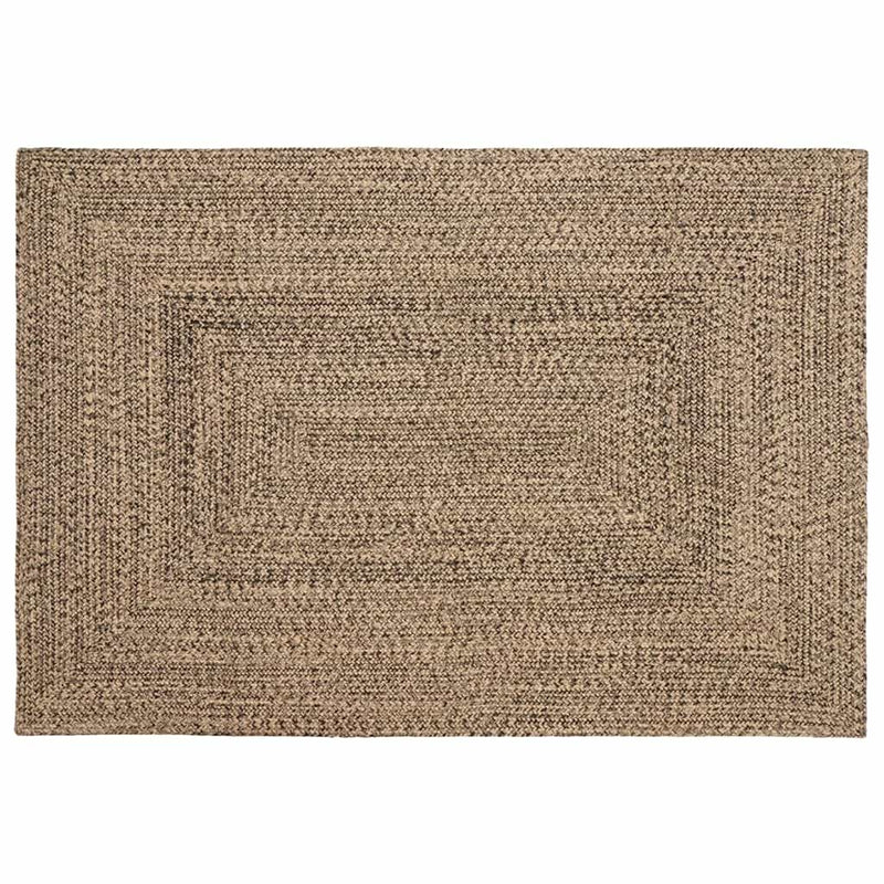 Afbeelding laden in galerijviewer, Vidaxl vloerkleden rechthoekig natuurlijk en zwart 120 x 170 cm jute