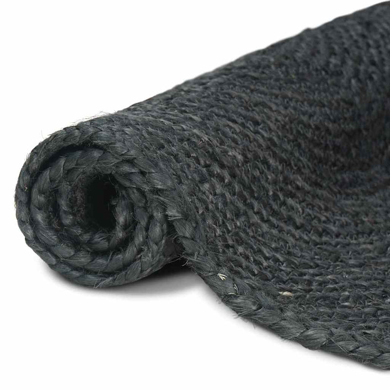 Afbeelding laden in galerijviewer, Vidaxl vloerkleden vierkant donkergrijs 120 x 120 cm jute