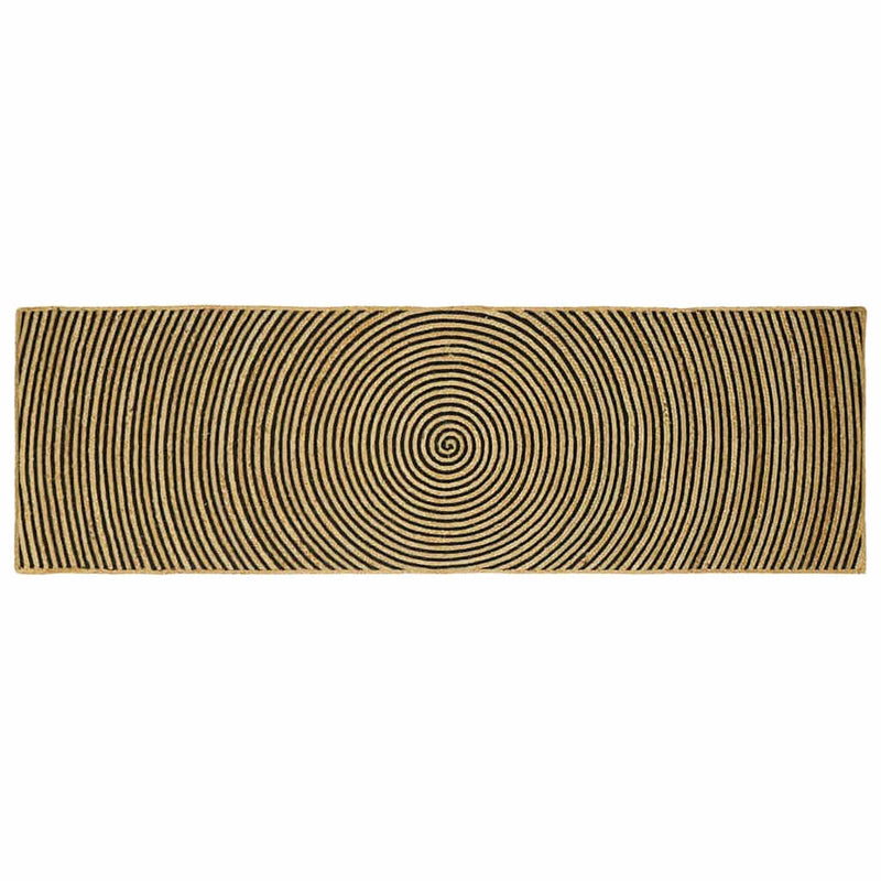 Chargez l'image dans la visionneuse de la galerie, Vidaxl vloerkleed natuurlijk en zwart 80 x 250 cm jute