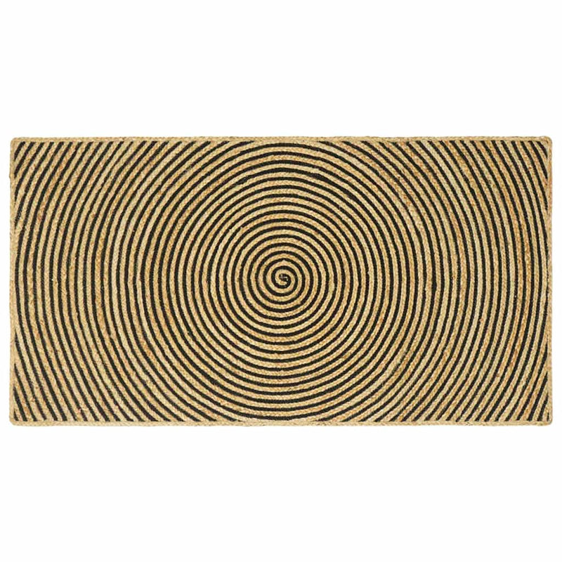 Chargez l'image dans la visionneuse de la galerie, Vidaxl vloerkleed natuurlijk en zwart 100 x 200 cm jute
