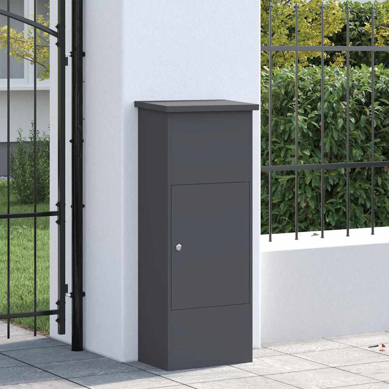 Afbeelding laden in galerijviewer, Vidaxl pakket inwerp box met slot antraciet 44,5 x 29 x 110,5 cm staal