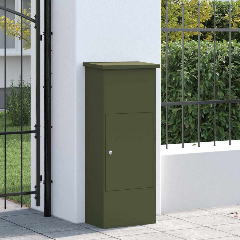 Afbeelding laden in galerijviewer, Vidaxl pakket inwerp box olijfgroen 44,5 x 29 x 110,5 cm staal