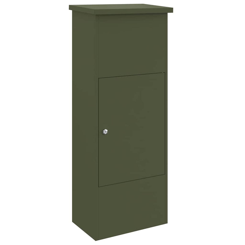 Afbeelding laden in galerijviewer, Vidaxl pakket inwerp box olijfgroen 44,5 x 29 x 110,5 cm staal