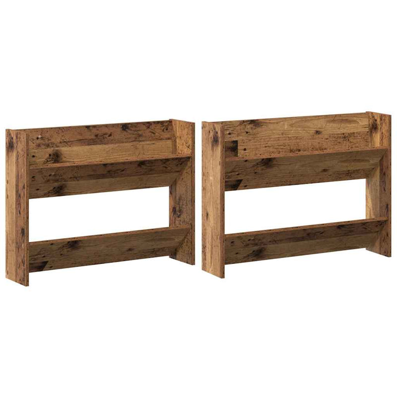 Chargez l'image dans la visionneuse de la galerie, Vidaxl schoenenkast 2 pcs oud hout 80 x 18 x 60 cm bewerkt hout