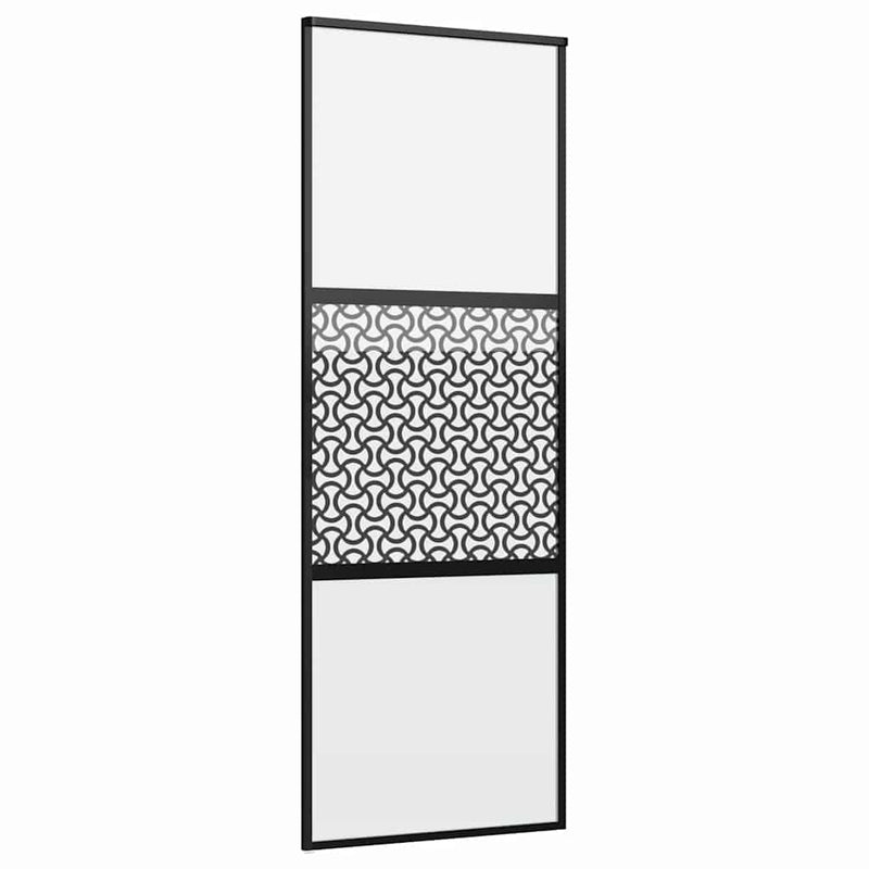 ギャラリービューアに画像をロードする, Vidaxl glazen deur fretwerk zwart 90 x 2 x 205 cm aluminium