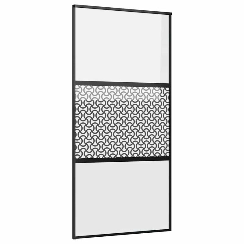 ギャラリービューアに画像をロードする, Vidaxl glazen deur fretwerk zwart 90 x 2 x 205 cm aluminium