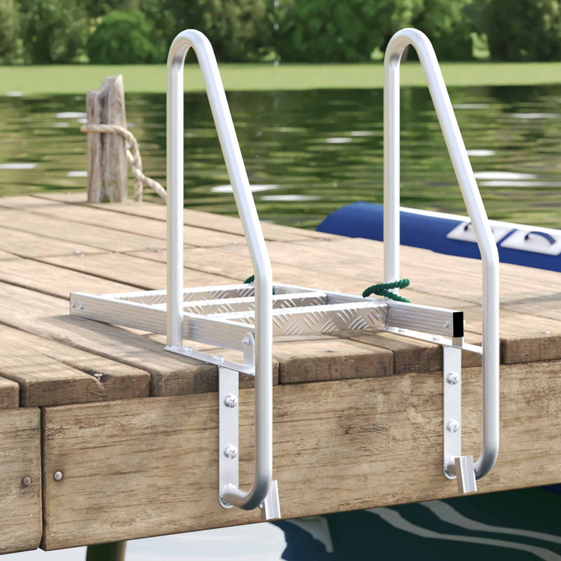Afbeelding laden in galerijviewer, Vidaxl 3-traps steigerladder zilver 58 x 77 x 144 cm aluminium