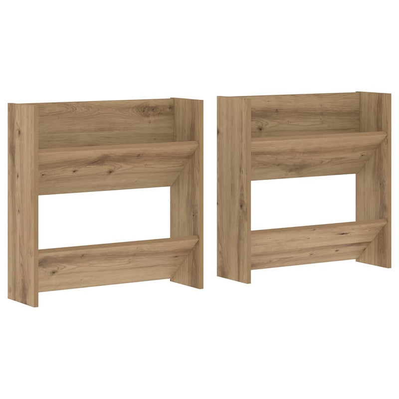 ギャラリービューアに画像をロードする, Vidaxl schoenenkast 2 pcs artisan eiken 60 x 18 x 60 cm bewerkt hout