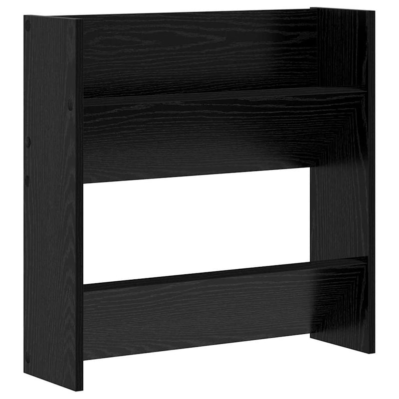 ギャラリービューアに画像をロードする, Vidaxl schoenenkast met plank zwart eiken 60 x 18 x 60 cm bewerkt hout