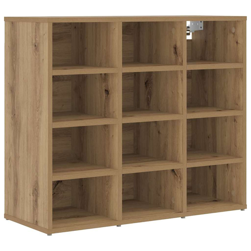 Afbeelding laden in galerijviewer, Vidaxl schoenenkast artisan eiken 77,5 x 30 x 67 cm bewerkt hout