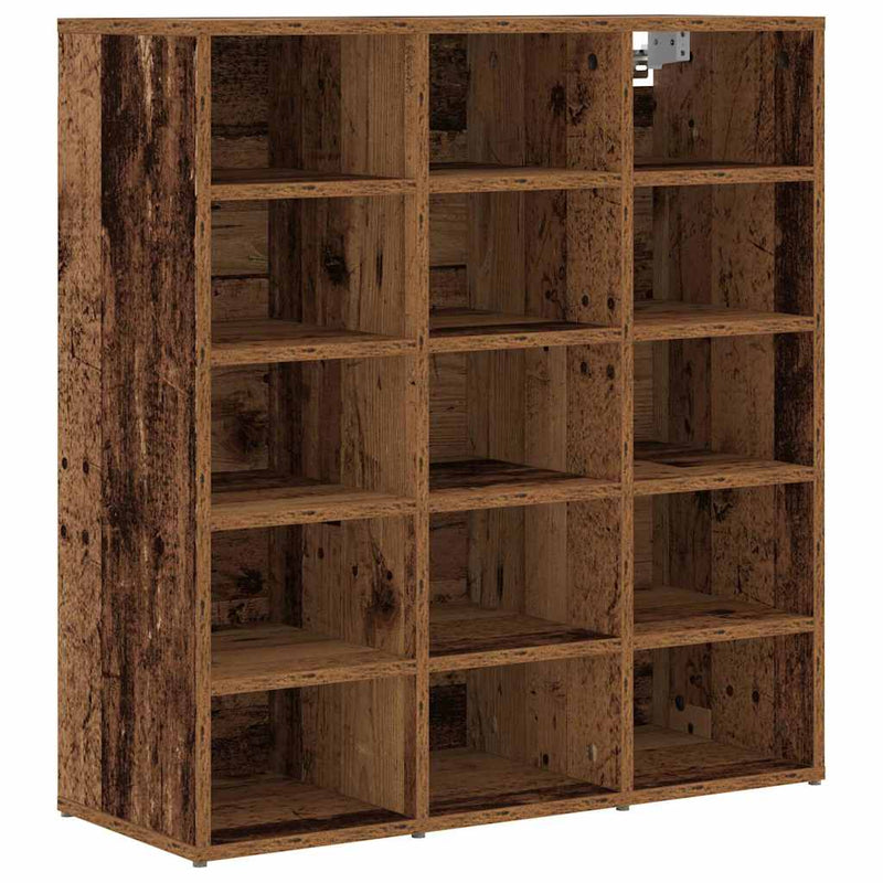 Chargez l'image dans la visionneuse de la galerie, Vidaxl schoenenkast met plank oudhout 77,5 x 30 x 83,5 cm bewerkt hout