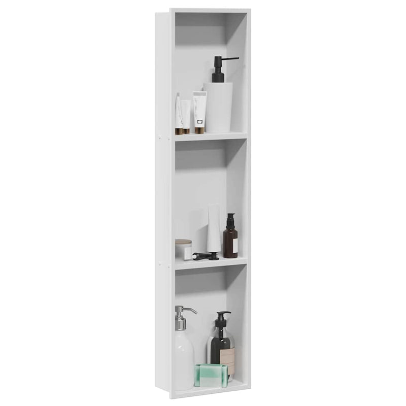 Afbeelding laden in galerijviewer, Vidaxl douche niche wit 90 x 20 x 9,5 cm roestvrij staal