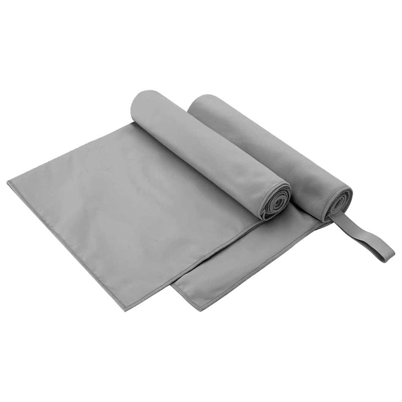 Afbeelding laden in galerijviewer, Vidaxl sporthanddoeken 2 pcs donkergrijs 100 x 50 cm
