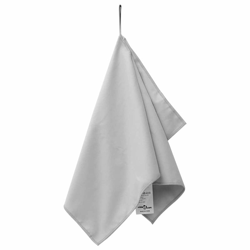 Afbeelding laden in galerijviewer, Vidaxl sporthanddoeken 2 pcs grijs 50 x 30 cm polyester en polyamide