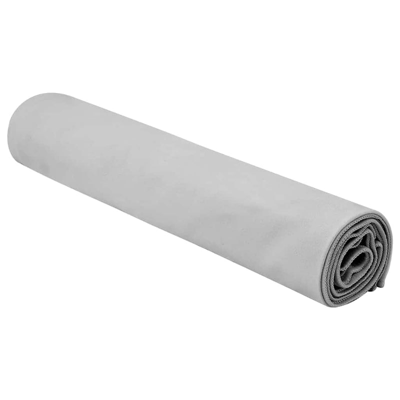 Afbeelding laden in galerijviewer, Vidaxl sporthanddoeken 2 pcs grijs 140 x 70 cm polyester en polyamide