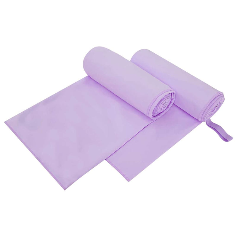 Afbeelding laden in galerijviewer, Vidaxl sporthanddoeken 2 pcs paars 200 x 100 cm polyester en polyamide