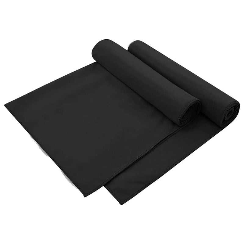 Afbeelding laden in galerijviewer, Vidaxl buiten stoel handdoeken 2 pcs zwart 130 x 60 cm
