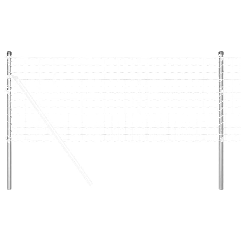 Chargez l'image dans la visionneuse de la galerie, Vidaxl afrasteringspaal 12 pcs zilver 50 cm poedergecoat staal