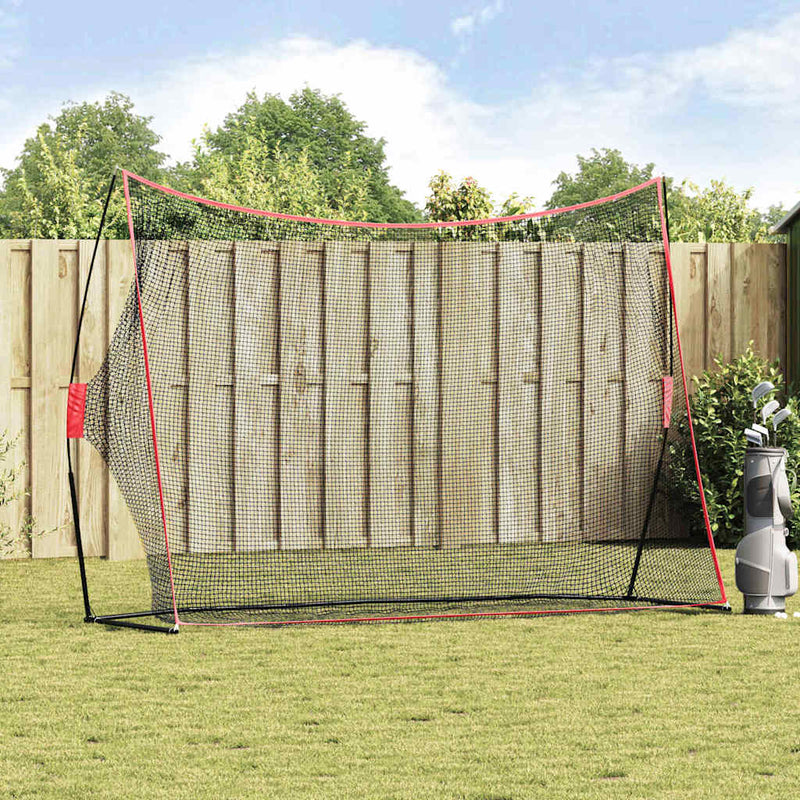 Chargez l'image dans la visionneuse de la galerie, Vidaxl golf trainingshulpmiddel zwart 314 x 92 x 214 cm polyester