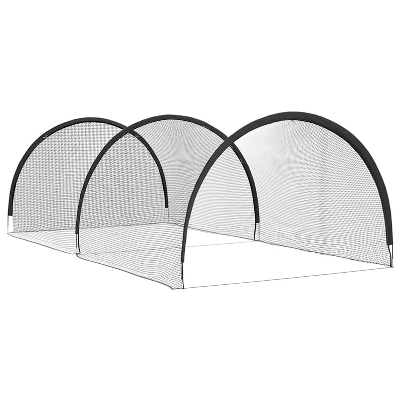 Afbeelding laden in galerijviewer, Vidaxl honkbal softbal zwart 702 x 369,5 x 243,5 cm polyester